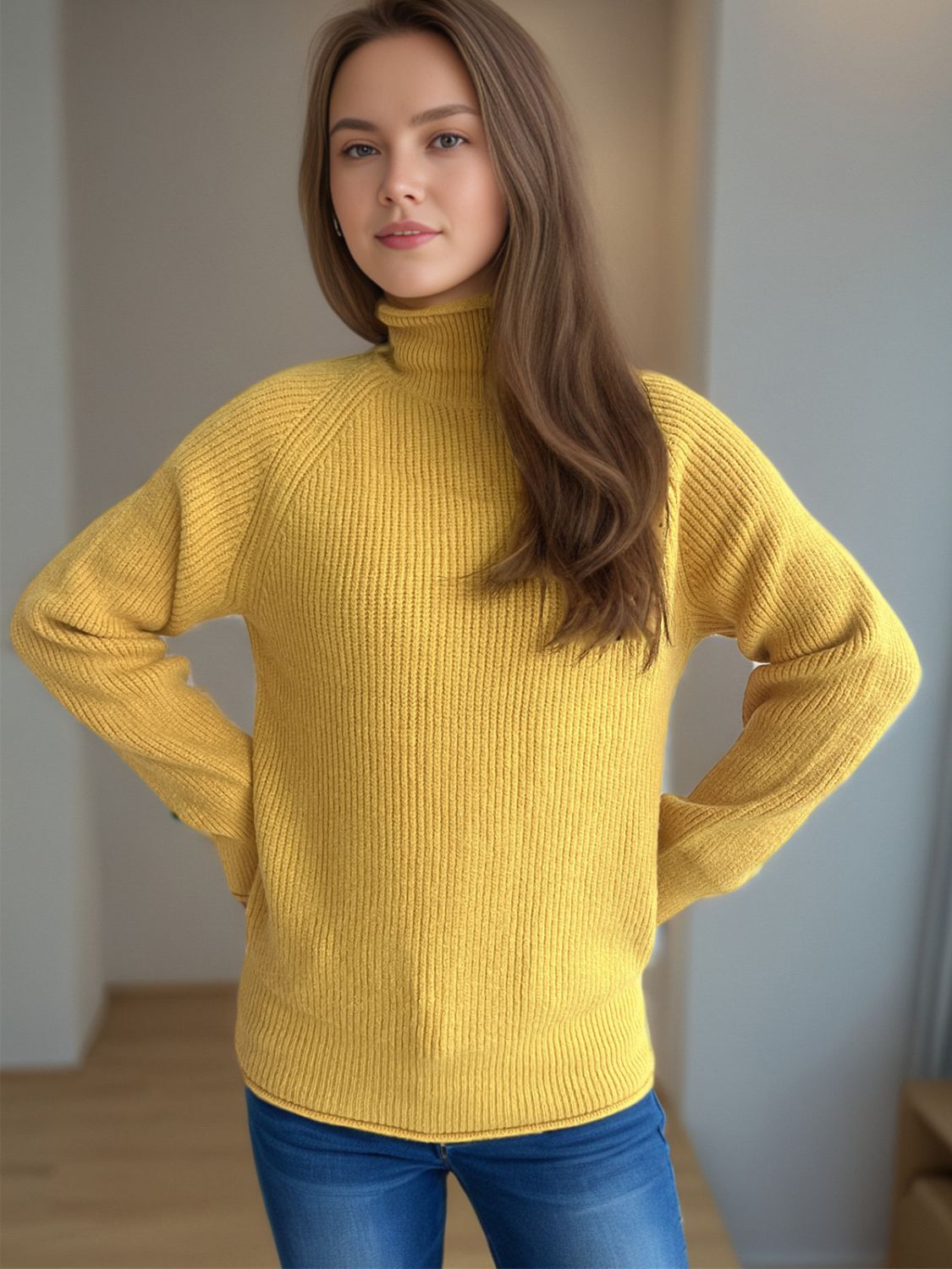 Turtleneck Long Sleeve Sweater