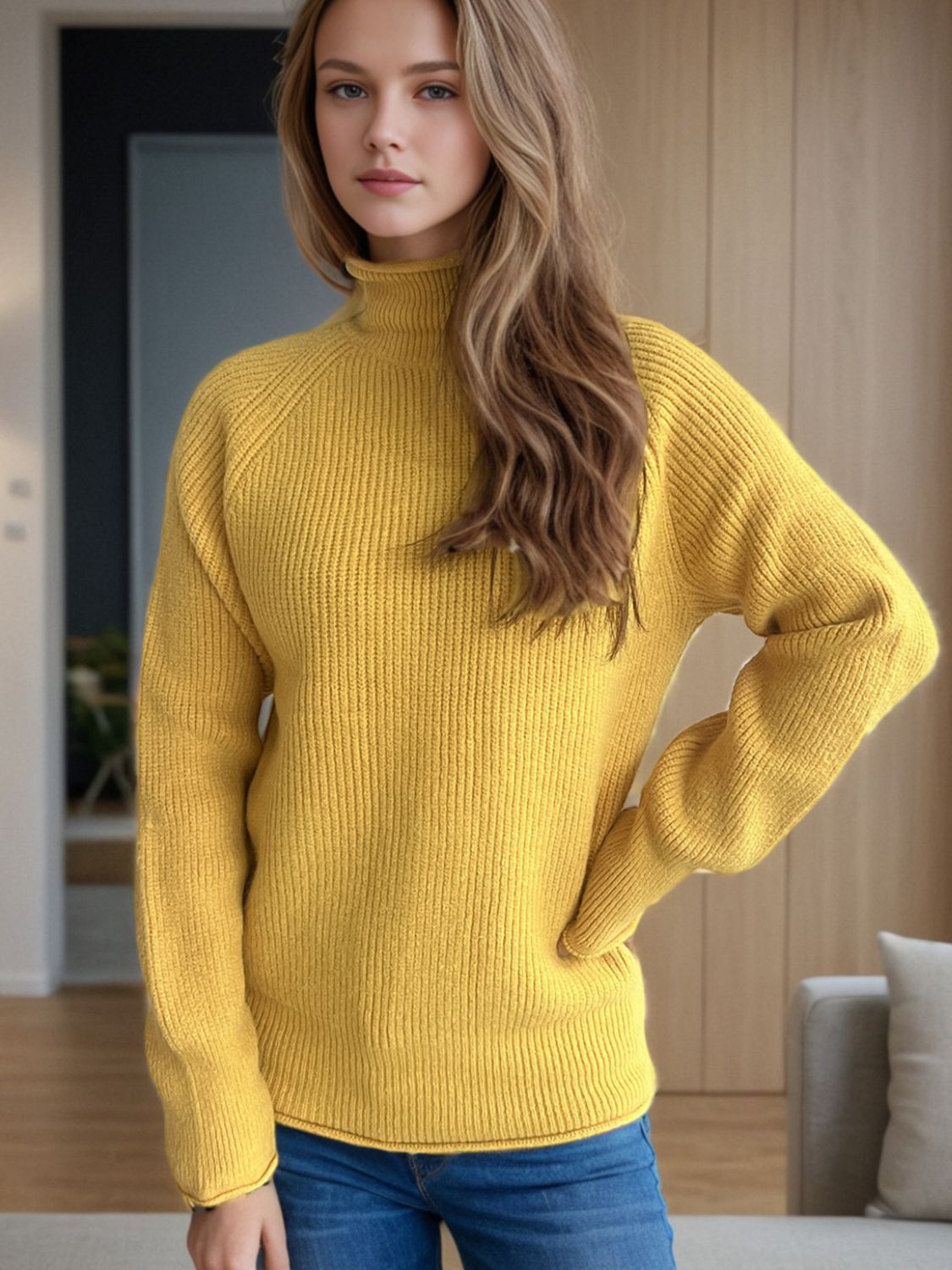 Turtleneck Long Sleeve Sweater