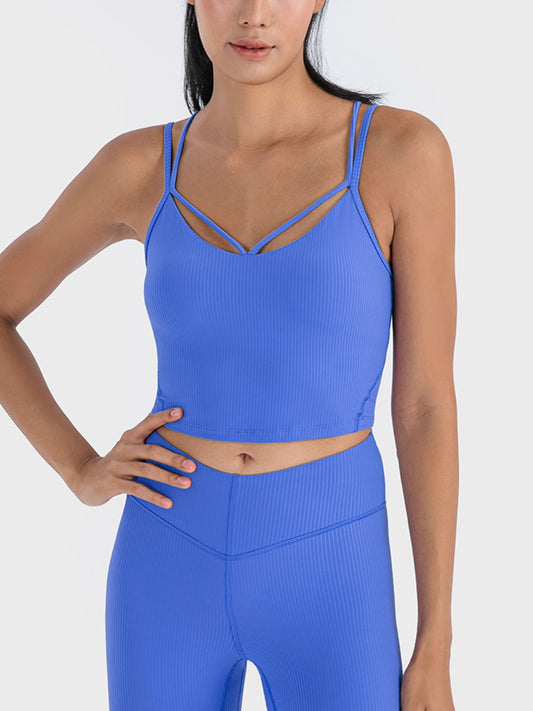 Millennia Double Strap Ribbed Sports Cami