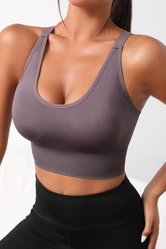 Scoop Neck Long Active Bra